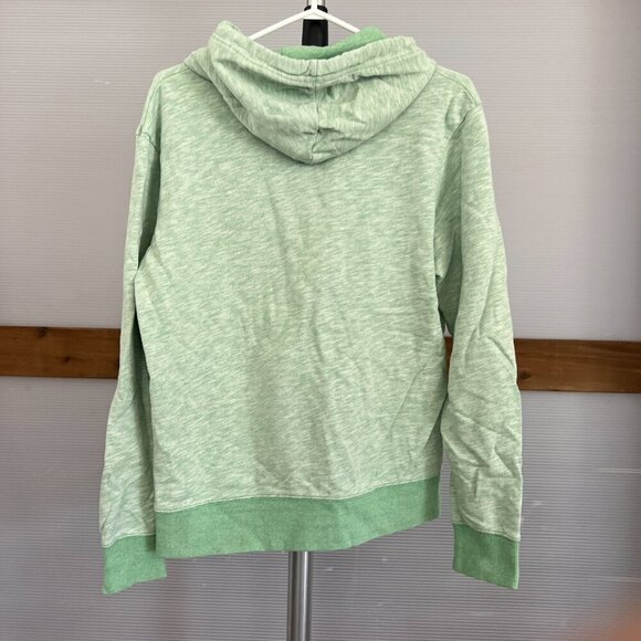 PULL & BEAR Heather Green White Zip Up Hoodie Sweat Jacket Sz L - Picture 6 of 13